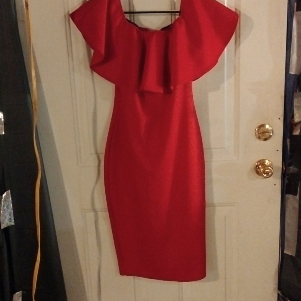 Off the Shoulder Red Dress
